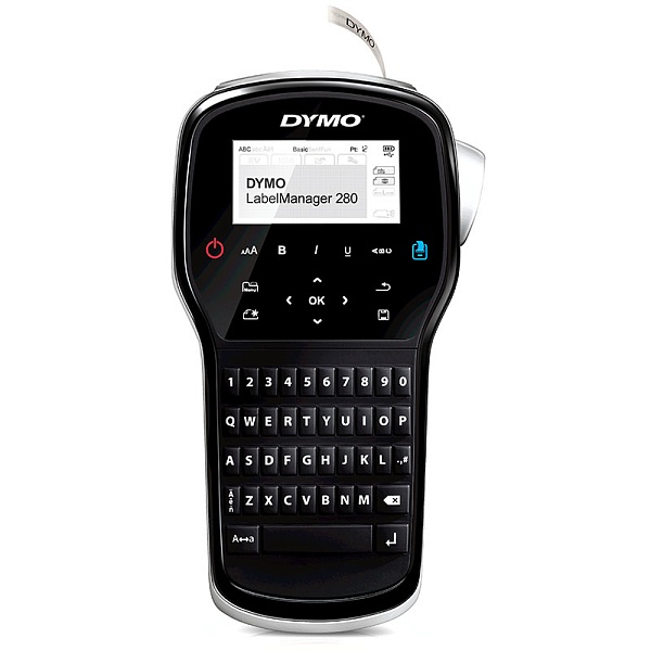 Принтер ленточный Dymo Label Manager 280, D1, лента ширина 6, 9, 12 мм Черно-серебряный